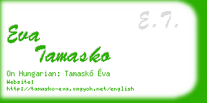 eva tamasko business card